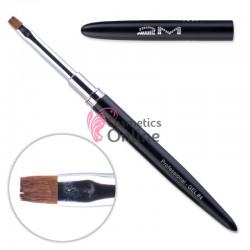 Pensula de unghii 2M Black pentru gel CU CAPAC din par natural nr. 4 DREPT